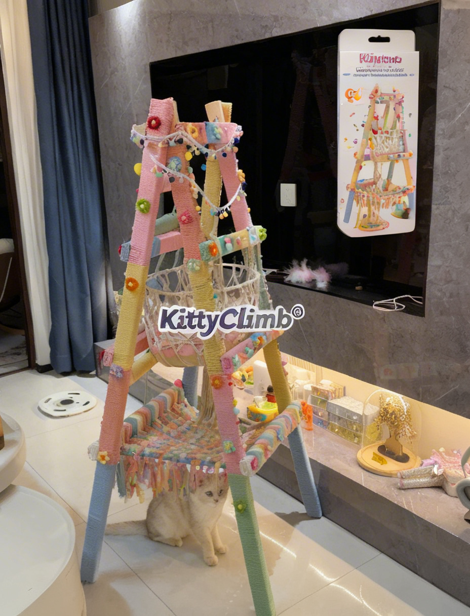 Aevorly® Magical Cat Jungle Tree: 3-Level Adventure Playground with Cloud Perch, Sisal Scratching Posts & Secret Hideaway – For Curious Kitties & Lazy Loungers