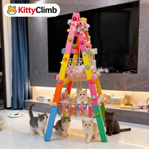 Aevorly® Sky-High Feline Fortress – Multi-Level Cat Tree with Cozy Nap Nooks & Sisal Scratching Posts | Your Cat’s Ultimate Adventure Playground